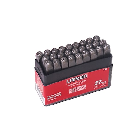 Urrea Letter Stamp Set, 5Mm (3/16") 42L5